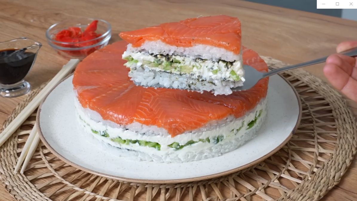 СУШИ Торт или Ленивые Роллы. смотреть онлайн