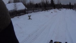 Самодельный снегоход.