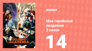 Моя геройская академия 3 сезон 14 серия (аниме-сериал, 2018)