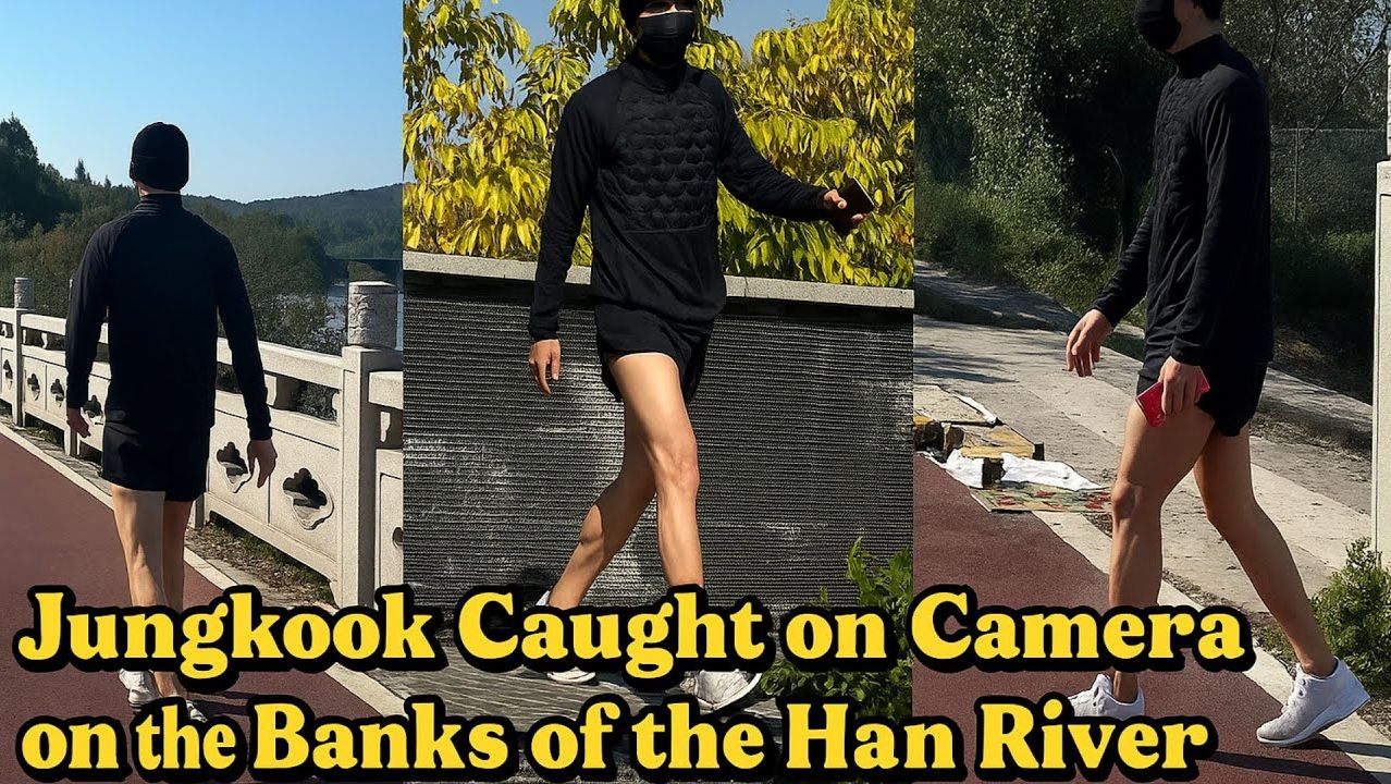 BTS СЕГОДНЯ: Чонгук попал на камеру в черном во время пробежки по реке Хан смотреть онлайн