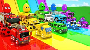 Мультик Малышка Акула - футбольные мячи! раскрашиваем пожарную машину! Мультфильмы про машинки