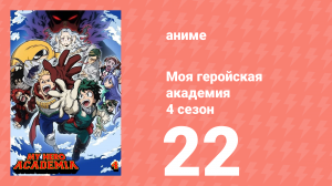 Моя геройская академия 4 сезон 22 серия (аниме-сериал, 2019)