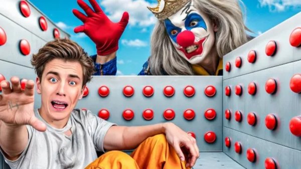 100 кнопок с клоуном А4