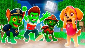 ГОНЩИК ЗАРАЗИЛ СКАЙ ЩЕНЯЧИЙ ПАТРУЛЬ ЗОМБИ ВИРУСОМ АПОКАЛИПСИС В МАЙНКРАФТ МУЛЬТИК