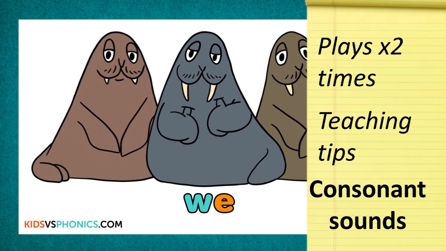Kids Vs Phonics W + Teaching Tips || Set 2: Consonant Sounds
