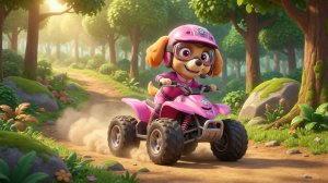 Щенячий патруль, Скай, Маршал, Эверест, Гончик, Крепыш и Зума катаются на квадроциклах, Для детей