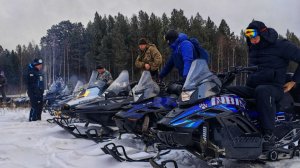 Десять снегоходов против одной адской горы Приключения в лесах Сибири