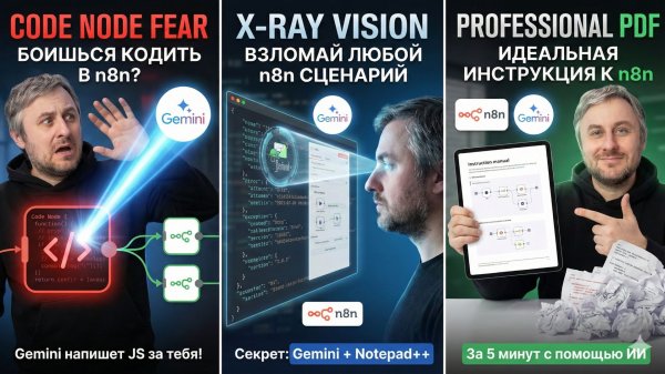 n8n + AI: Как понять ЛЮБОЙ сложный Workflow за 5 минут? (Gemini 3 Pro + Notepad++)