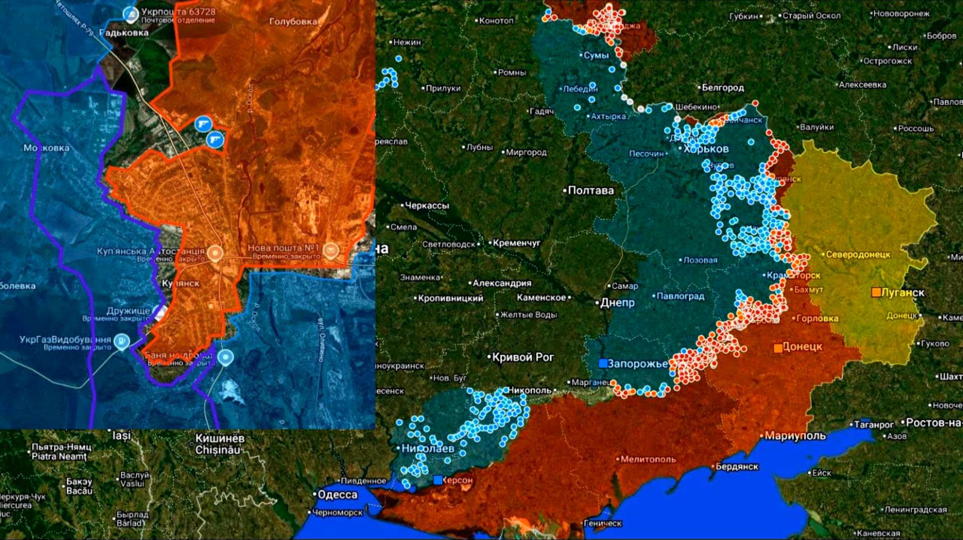 10.12.2025 Карта боевых действий. Тяжелые бои в Купянске - противник пытается атаковать смотреть онлайн