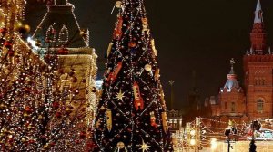 Москва. Пешеходная прогулка по  Новогодней Москве  2026 года снятая на камеру.