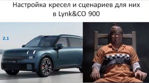Как управлять креслами с головного экрана Lynk CO 900