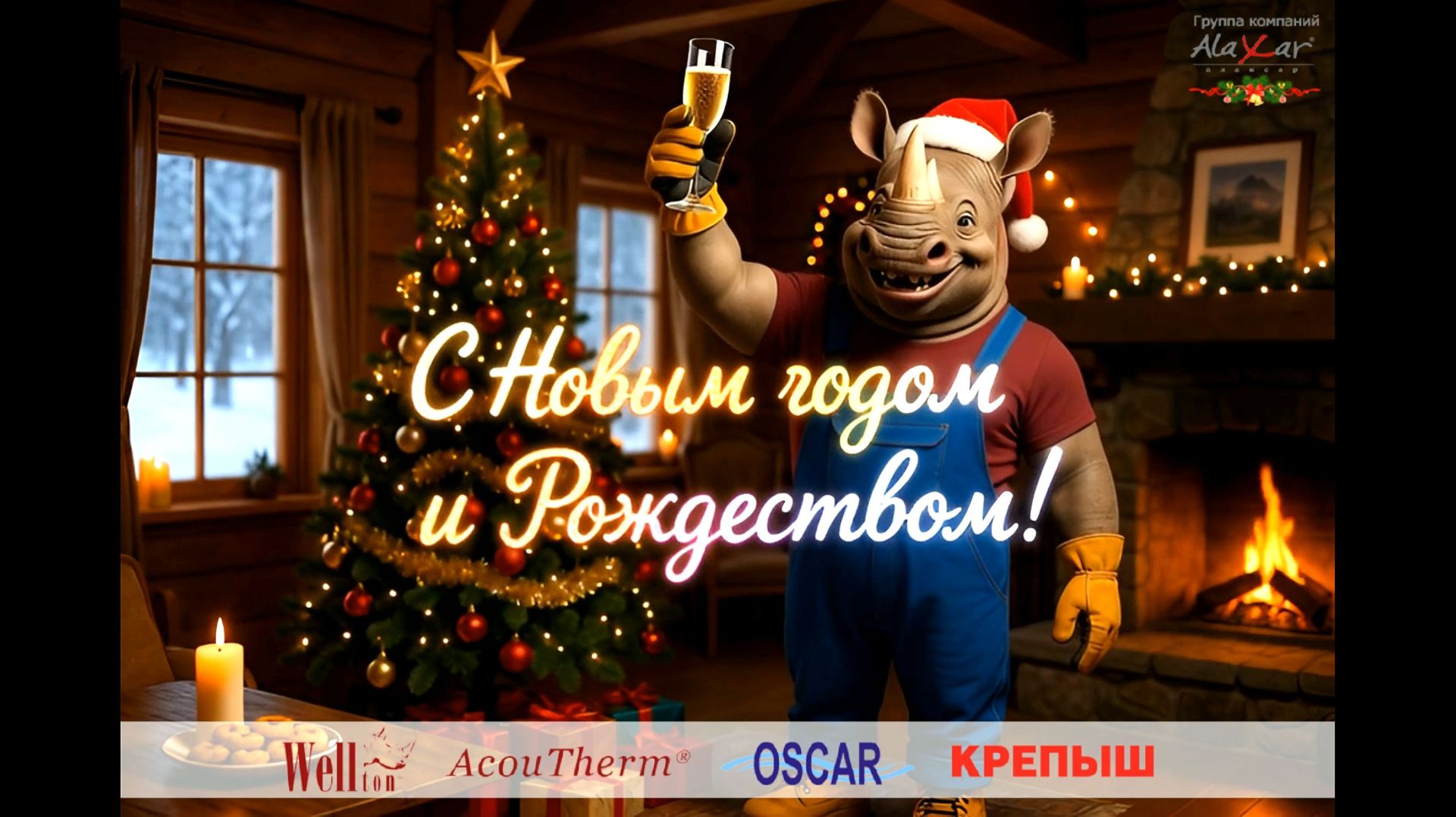 С Новым годом и Рождеством! Носорог Wellton поздравляет всех с Праздниками!