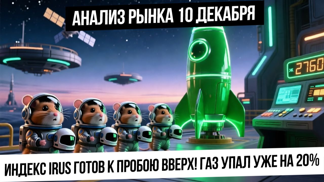 Анализ рынка 10 декабря. Индекс IRUS готов к пробою вверх? Рубль укрепится? Газ упал на 20%! смотреть онлайн