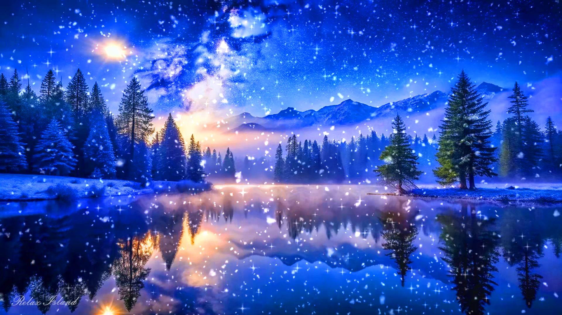 ❄️ ЗИМНЯЯ УСПОКАИВАЮЩАЯ МУЗЫКА ДЛЯ СНА 🎵 РАССЛАБЛЯЮЩАЯ МУЗЫКА ДЛЯ ДУШИ НА НОЧНОМ ОЗЕРЕ В ЛЕСУ смотреть онлайн