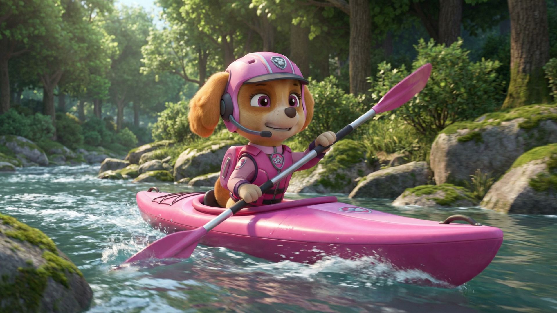 Щенячий патруль, Скай, Маршал, Эверест, Гончик, Крепыш и Роки катаются на Байдарках, Для детей смотреть онлайн