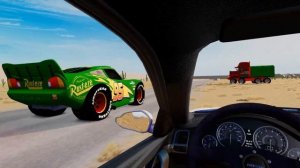 Полицейские машины и зомби Мак против 100 ям – BeamNG.drive