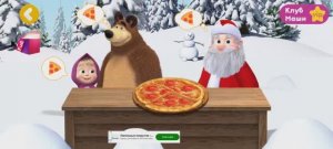 Маша и Медведь Мультфильм Пицца для Деда Мороза