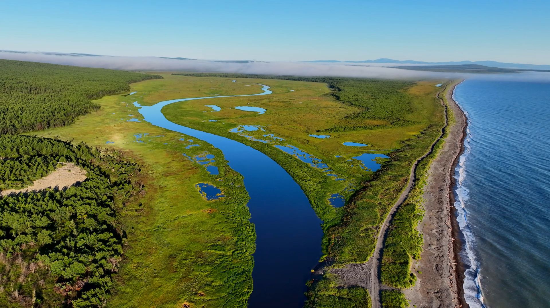 22 день путешествия на каяке по Охотскому морю (27 день в общем, прибытие на 40 стан)