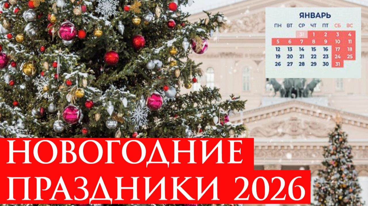 Новогодние Праздники 2026 как отдыхаем в Январе? смотреть онлайн