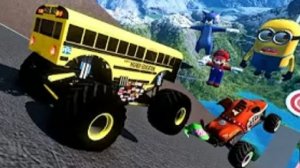 МУЛЬТИКИ ПРО МАШИНКИ Эпические прыжки и столкновения на скоростном монстр-траке Beamng Drive #31