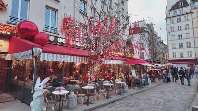 🇫🇷 Франция, Париж - прогулка по центру города, Рождество в Европе | 2025 смотреть онлайн
