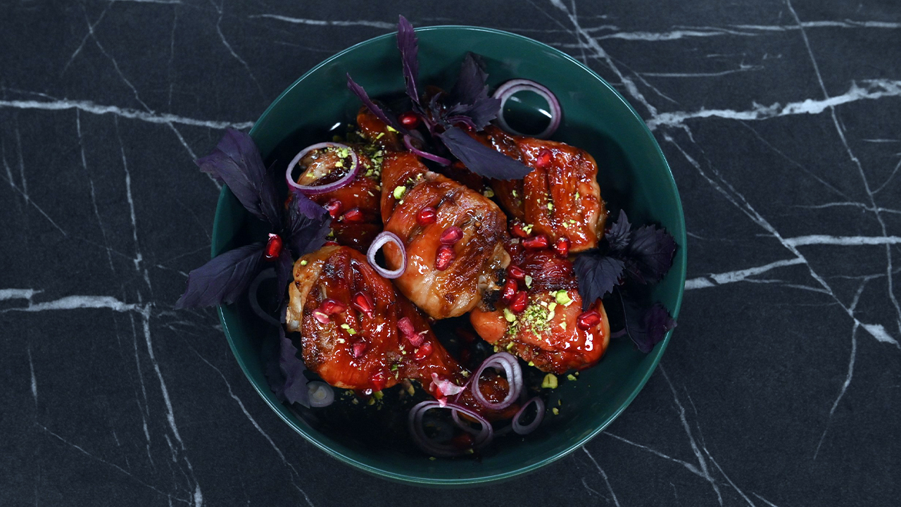 Куриные ножки в гранатовой глазури