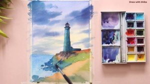 Мастер-класс по рисованию акварелью маяка для начинающих