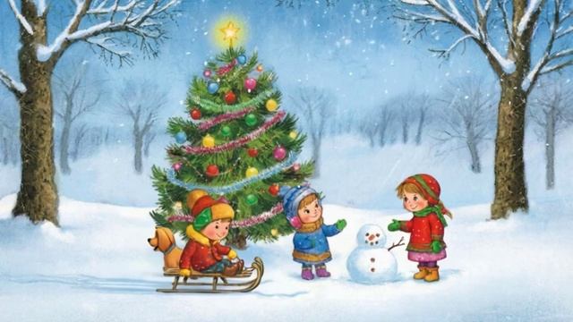 Футаж. Новый год. Снеговик. Дети. смотреть онлайн