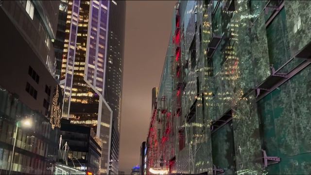 🚀Москва Сити ночью современные виды растущей России и вечерняя городская прогулка🌙✨ смотреть онлайн