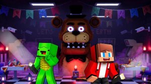 МАЙКИ и Джей Джей работают НОЧНЫМИ ОХРАННИКАМИ в пиццерии ФРЕДДИ 2!