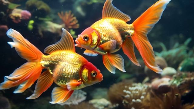 Футаж. Золотые рыбки. смотреть онлайн