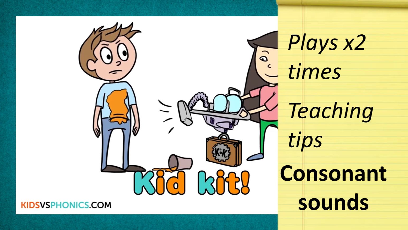 Kids Vs Phonics K + Teaching Tips || Set 2: Consonant Sounds