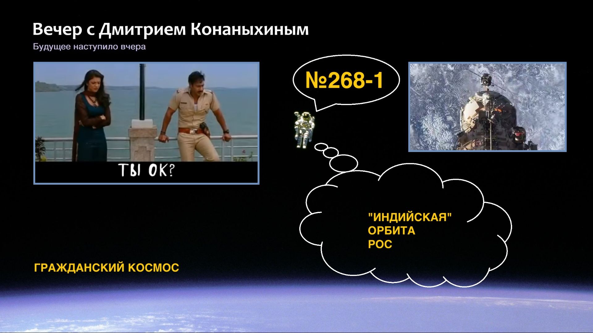 Вечер с Дмитрием Конаныхиным №268-1 "Индийская" орбита РОС смотреть онлайн