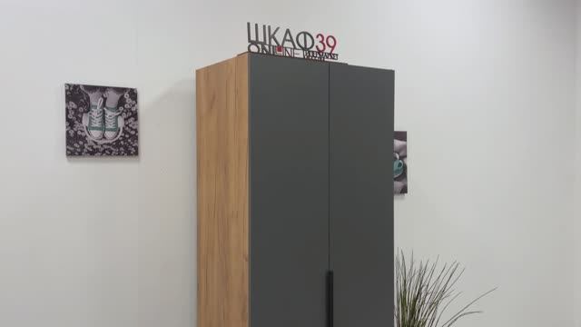 Лион ШК-01 Шкаф 2х ствр. (Дуб крафт золотой Графит смотреть онлайн