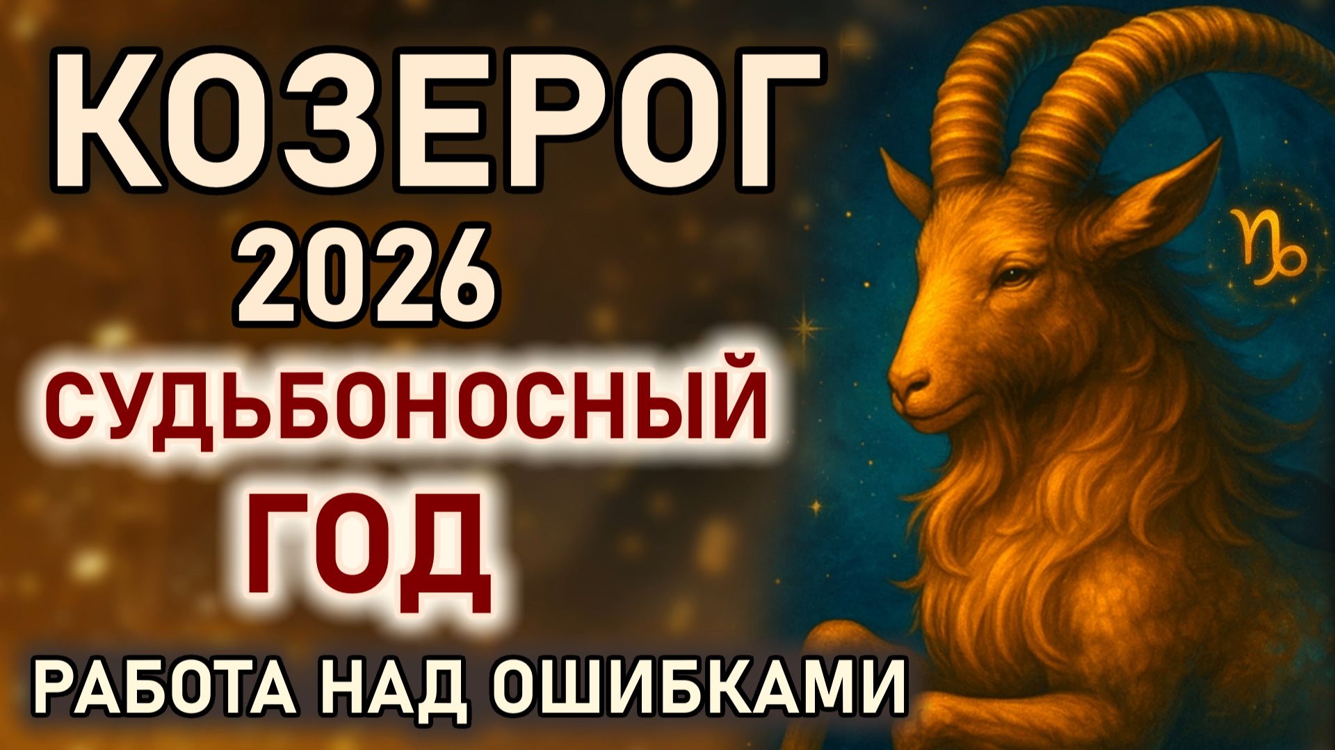 Козерог. Гороскоп на 2026 год. Работа над ошибками, жить по-старому больше невозможно. Козерог 2026 смотреть онлайн