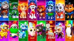 Мультики для Детей Щенячий Патруль КОТЫ Tiles Hop - РОККИ, СКАЙ, МАРШАЛЛ, ГОНЩИК