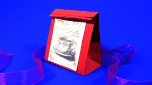 Простая подарочная коробочка своими руками.Оригами коробочка без клея.