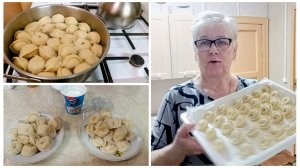 "Жизнь на пенсии".. Налепила вареников с квашеной капустой, по заявке сына.