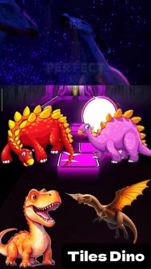 КТО САМЫЙ КРУТОЙ? - Мультики про Динозавров уровень 85 | МУЛЬТФИЛЬМЫ ДИНОЗАВРЫ в Tiles Hop