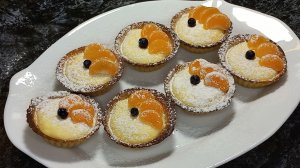 Тарталетки с творожной начинкой, новогодний десерт