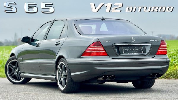 2004 Mercedes S65 AMG W220 на V12 | ЗВУК НАСТОЯЩЕГО АВТО и МАКС СКОРОСТЬ на АВТОБАНЕ AutoTopNL