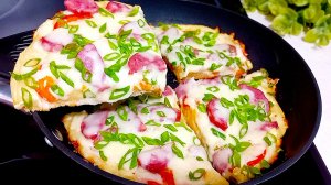 Мгновенная пицца на сковороде! Завтрак за 10 минут, который вы полюбите!