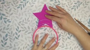 Ободок из фоамирана для костюма звёздочка .