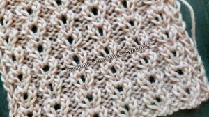 Ажурный узор спицами Вертикальные цепи
