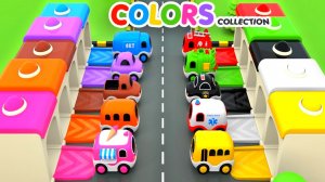 Мультики про машинки для детей - Цвета для детей с машинками - Детские стишки и песенки
