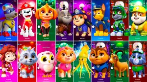 Мультики для Детей Щенячий Патруль Tiles Hop - МАРШАЛЛ, СКАЙ, МОТОР, ГОНЩИК, РОККИ, КРЕПЫШ