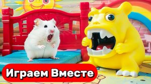 Умный Хомяк выбирается из НОВОГО БОЛЬШОГО лабиринта с ловушками ! Видео для детей 🐹