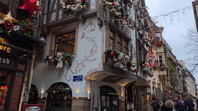 🎄Лучший рождественский рынок мира Страсбург прогулка 2025 невероятная атмосфера✨ смотреть онлайн