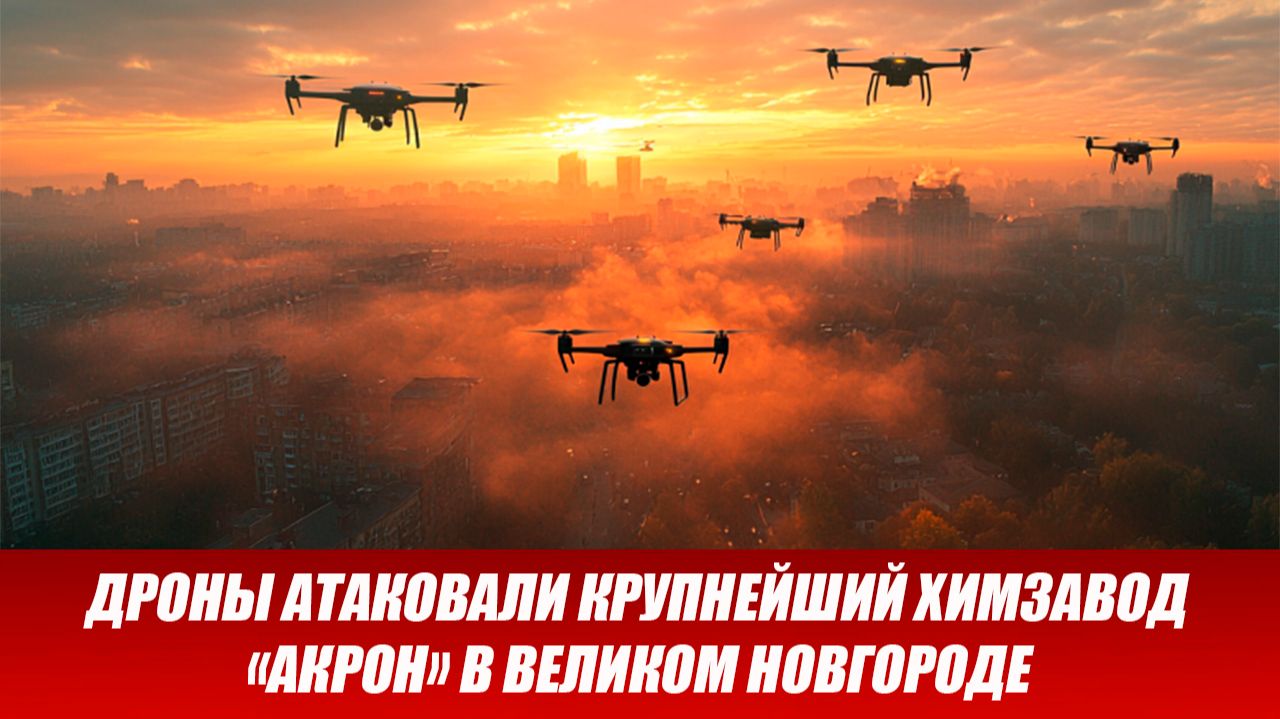 Великий Новгород атакован БПЛА. Дроны атаковали химзавод «Акрон». Что известно? Новости 11.12.2025 смотреть онлайн
