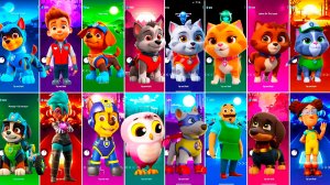 Мультики для Детей Щенячий Патруль КОТЫ Tiles Hop - ГОНЩИК, РАЙДЕР, ЗУМА, МАРШАЛЛ, СКАЙ